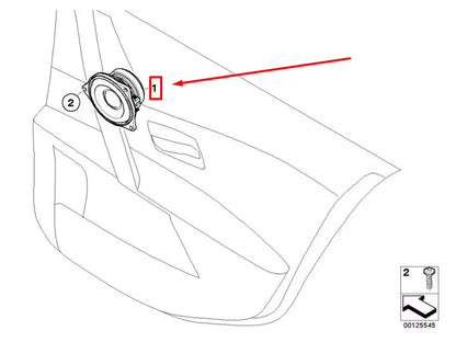 NEW BMW 5 E60 REAR DOOR SOUND SPEAKER 7838915 65137838915 ORIGINAL