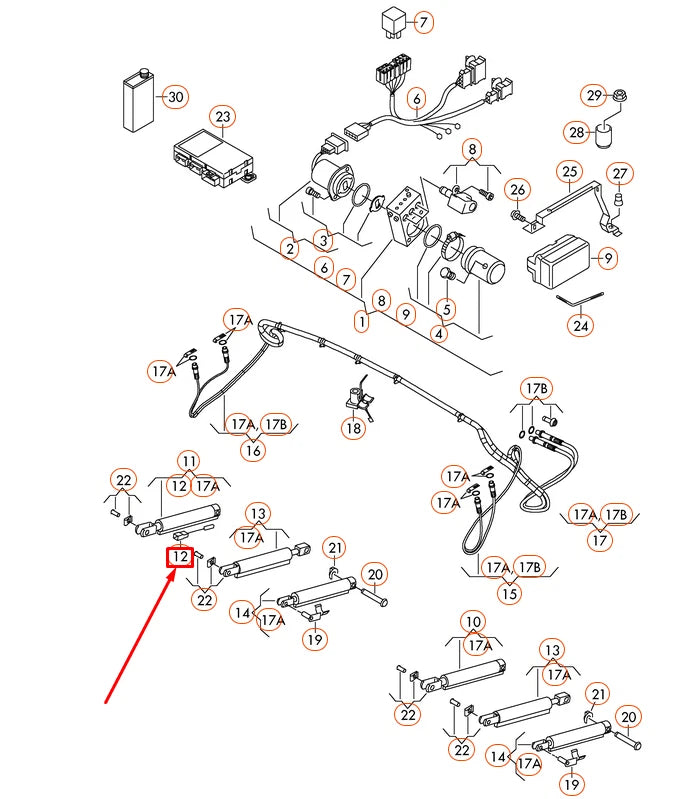 NEW AUDI A5 CONVERTIBLE 8F RIGHT HALL SENSOR 8F0959109