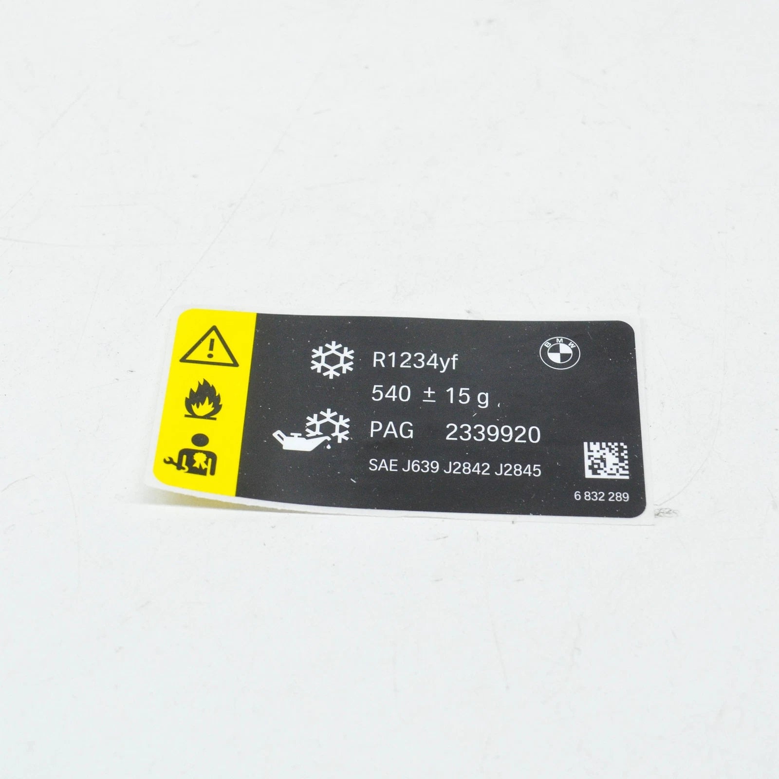NEW BMW 2 CABRIO F23 COOLANT LABEL 540/-10G 71236832289 6832289 ORIGINAL