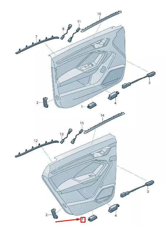 NEW AUDI R8 SPYDER 4S FRONT RIGHT DOOR LED PUDDLE LAMP 4S0947410 ORIGINAL
