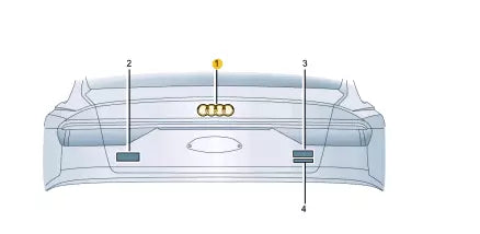 NEW AUDI E-TRON GT REAR TAILGATE BOOTLID BADGE LOGO 4J3853742AT94 ORIGINAL