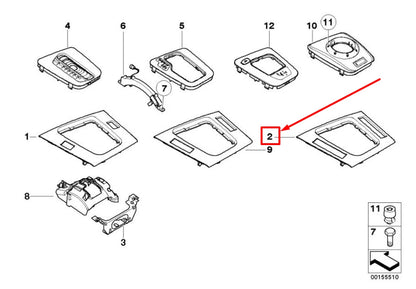 NEW BMW 3 E46 GEAR SHIFTING LEVEL PLASTIC TRIM 7052056 51167052056 ORIGINAL