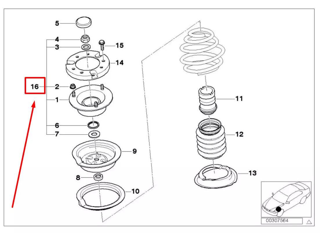 NEW BMW 5 E39 SUPPORT BEARING REPAIR KIT 31352298911 2298911 ORIGINAL