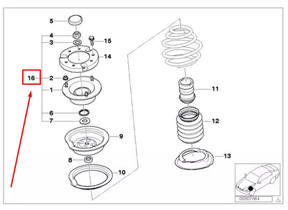 NEW BMW 5 E39 SUPPORT BEARING REPAIR KIT 31352298911 2298911 ORIGINAL