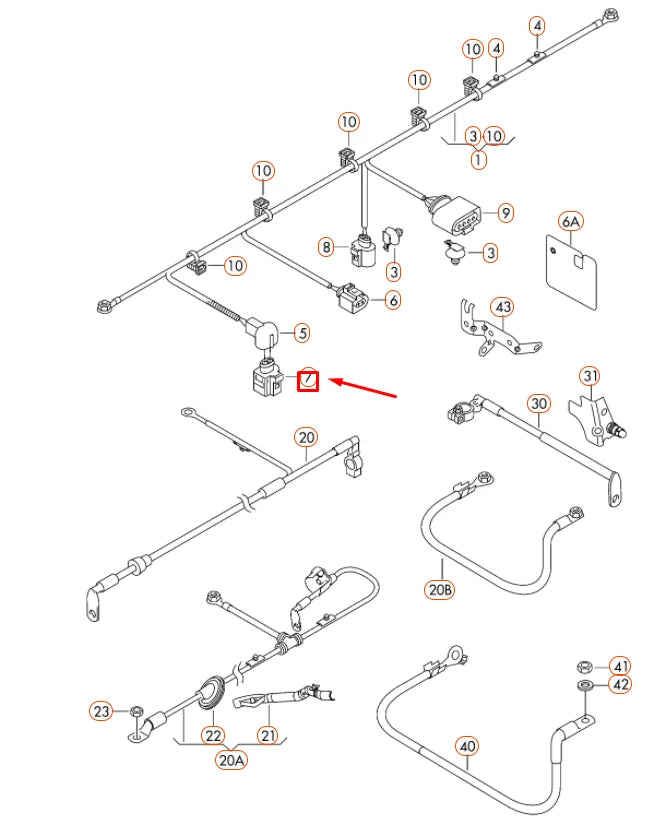 NEW AUDI A3 8P ALTERNATOR FLAT CONNECTOR HOUSING 2 PIN 1J0973772 ORIGINAL