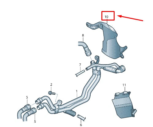 NEW VW SHARAN 7N COOLANT PIPE HEAT SHIELD 7N0820897A