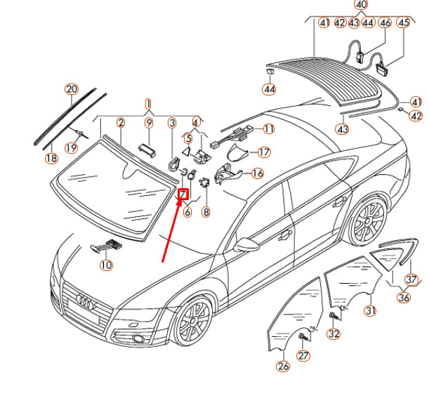 NEW AUDI A7 SPORTBACK 4G8 RAIN SENSOR GEL FOIL 8U0955609 ORIGINAL