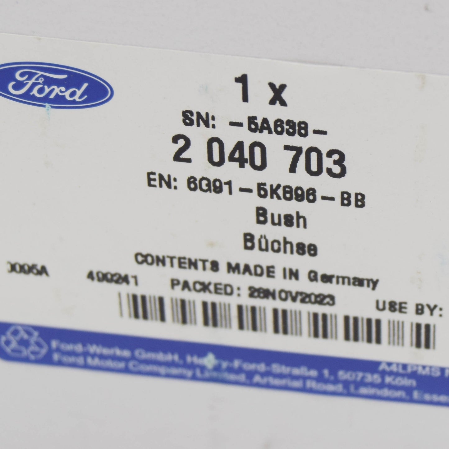 new ford mondeo mk4 rear right control arm bushing 6g91-5k896-ba 2040703