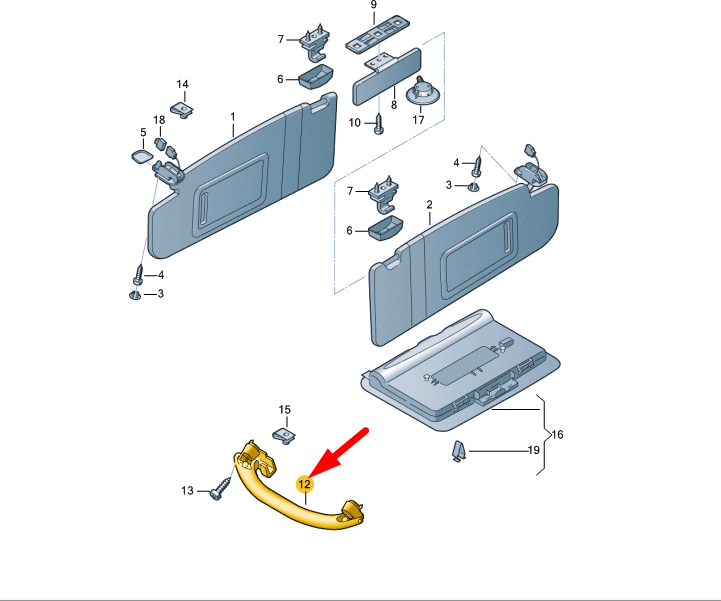 NEW AUDI A8 4H D4 FRONT FOLDING GRAB ROOF HANDLE 4H0857607BEP5 ORIGINAL