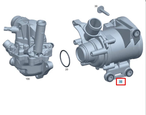 NEW MERCEDES-BENZ C W205 WATER PUMP A2642000301 ORIGINAL