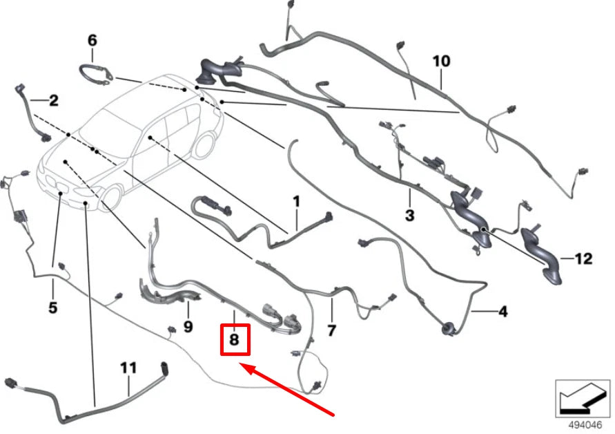 NEW BMW 2 COUPE F22, F87 EPS CABLE HARNESS 61129313129 9313129 ORIGINAL