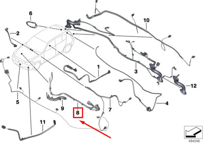 NEW BMW 2 COUPE F22, F87 EPS CABLE HARNESS 61129313129 9313129 ORIGINAL