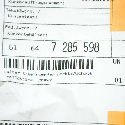 NEW BMW 3 F30 HEADLIGHT BRACKET RIGHT 51647285598 7285598 ORIGINAL