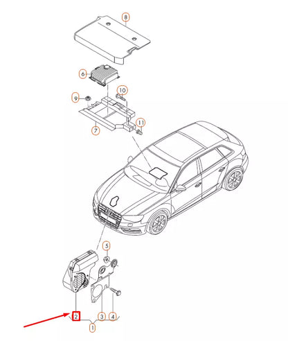 NEW AUDI A3 8V ENGINE NOISE PRODUCTION SPEAKER BOX 5GE035362A ORIGINAL