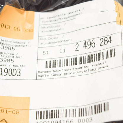 NEW BMW 5 E39 FRONT BUMPER LEFT FOG LIGHT SUPPORT FRAME 51112496284 ORIGINAL