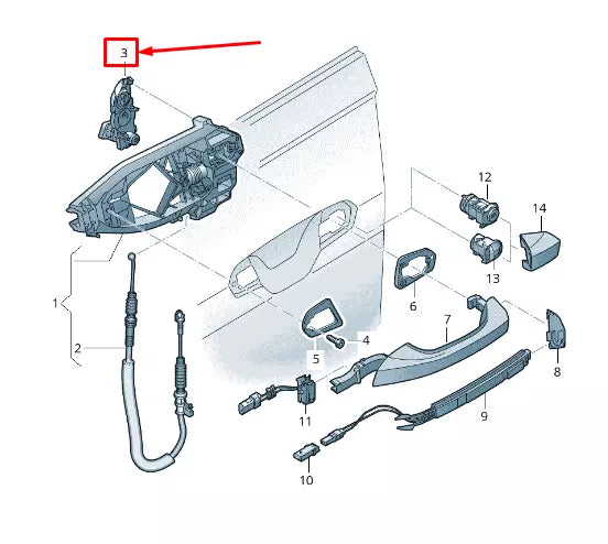 NEW AUDI E-TRON GEN FRONT LEFT DOOR TRANSFER MODULE LHD 4KE837291