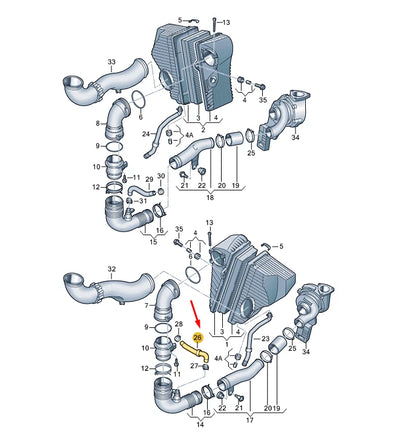 NEW VW TOUAREG 7P MK2 LEFT VENT HOSE 7P6129295