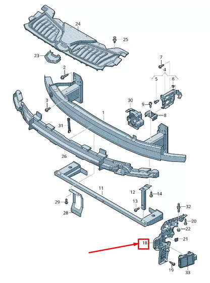 NEW AUDI A8 4N FRONT LEFT BUMPER GUIDE SECTION 4N0807283D