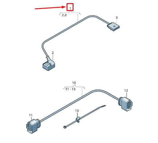 NEW AUDI RSQ3 8U ROOF WIRING HARNESS 8U0971100