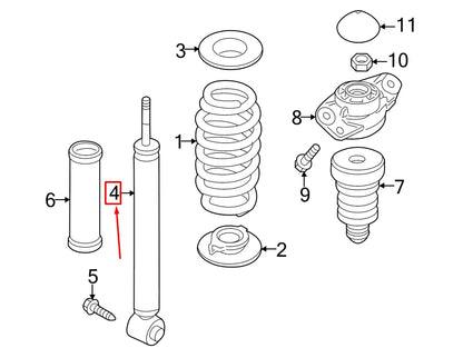 NEW VW JETTA MK6 16 REAR SHOCK ABSORBER 5C0513029E ORIGINAL