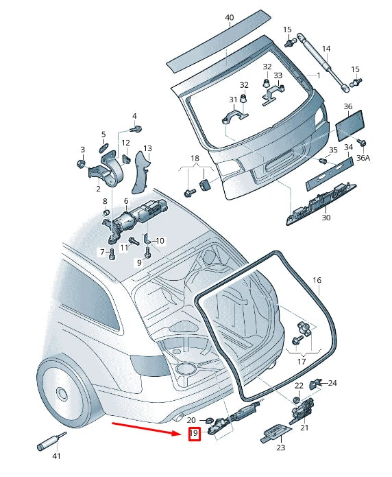 NEW AUDI A6 AVANT C6 REAR LIFTGATE LOCK STRIKER PLATE 4F9827383F ORIGINAL