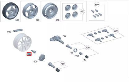 NEW MERCEDES-BENZ GLE W167 WHEEL SCREW A0009904518 ORIGINAL