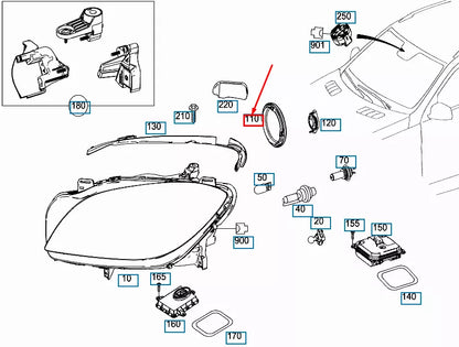 NEW MB ML W166 FRONT HEADLIGHT LOW BEAM PROTECTIVE CAP A0008268124 ORIGINAL