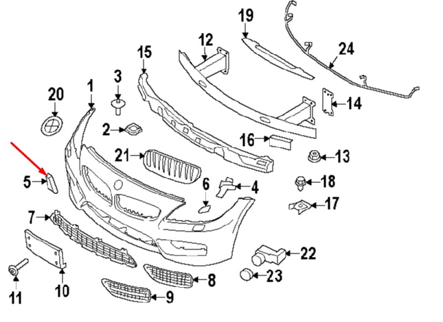 NEW BMW Z4 E89 FRONT M BUMPER TOW HOOK EYE COVER 51118048042 2012 ORIGINAL