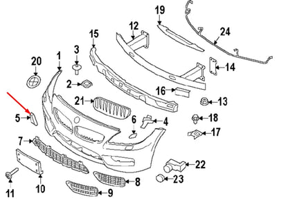 NEW BMW Z4 E89 FRONT M BUMPER TOW HOOK EYE COVER 51118048042 2012 ORIGINAL