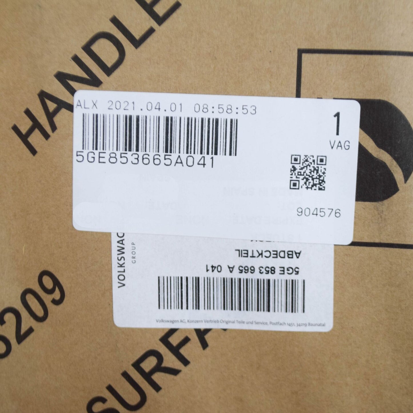 NEW VOLKSWAGEN GOLF MK7 FRONT BUMPER LEFT VENT GRILLE 5GE853665A041 ORIGINAL