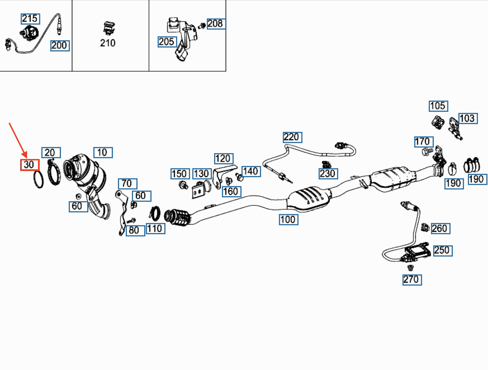 NEW MERCEDES-BENZ C W204 EXHAUST PIPE METAL SEAL A2741420080 ORIGINAL