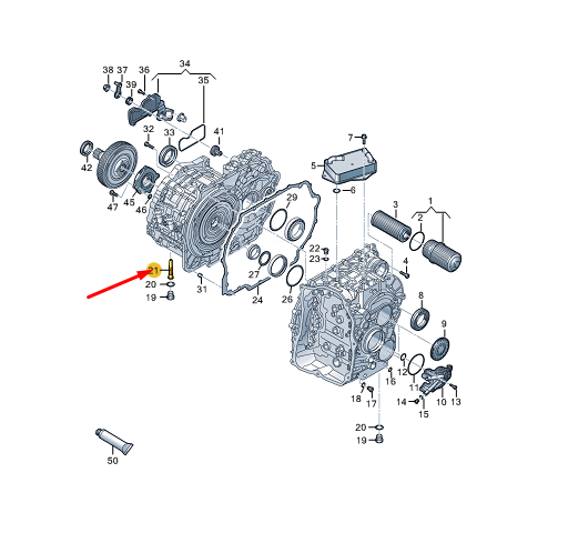 new cupra formentor dual clutch gearbox oil pipe 0dd321363 original