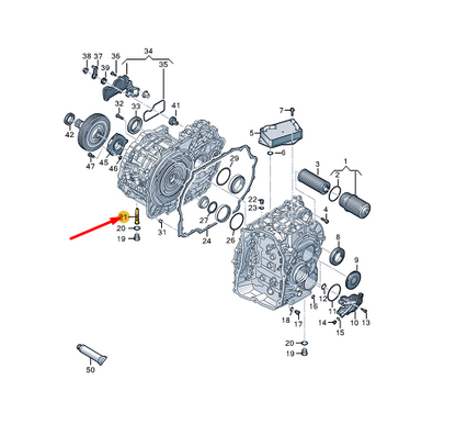 new cupra formentor dual clutch gearbox oil pipe 0dd321363 original