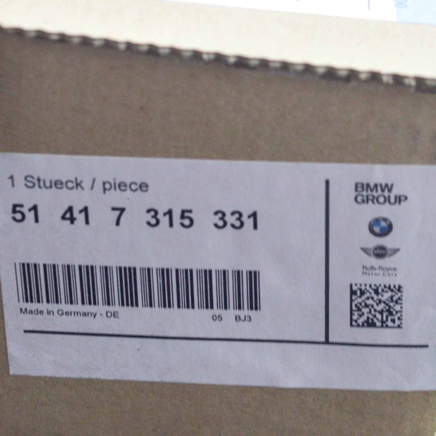 NEW BMW 3 F34 FRONT LEFT DOOR ACCENT MOLDING 7315331 51417315331 ORIGINAL