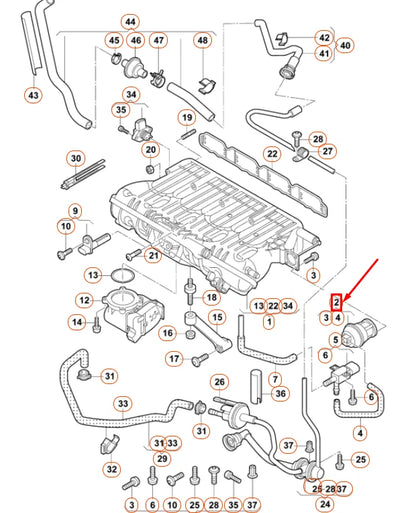 NEW AUDI A3 8P VACUUM SYSTEM REPAIR SET 06J198514A ORIGINAL