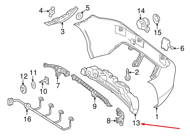 NEW MERCEDES-BENZ SLK R172 REAR BUMPER IMPACT ABSORBER A1728853237 ORIGINAL