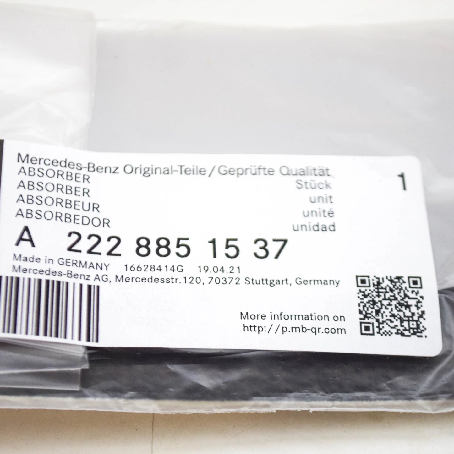 NEW MERCEDES-BENZ S W222 FRONT ROCKER PANEL INSULATOR A2228851537 ORIGINAL