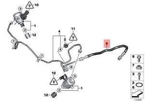 NEW BMW F01 F02 F03 FUEL HOSE 13537557326 7557326 ORIGINAL