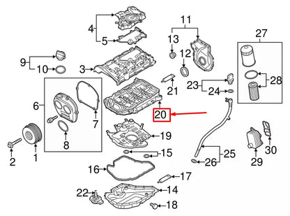 NEW AUDI A3 SPORTBACK 8V UPPER OIL PAN 06K103603BF ORIGINAL