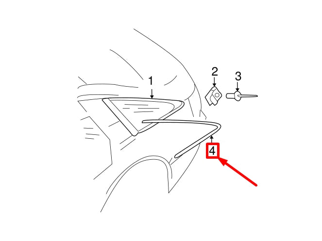 NEW AUDI A4 AVANT B8 REAR LEFT LOWER WINDOW MOLDING 8K5853345C2ZZ ORIGINAL