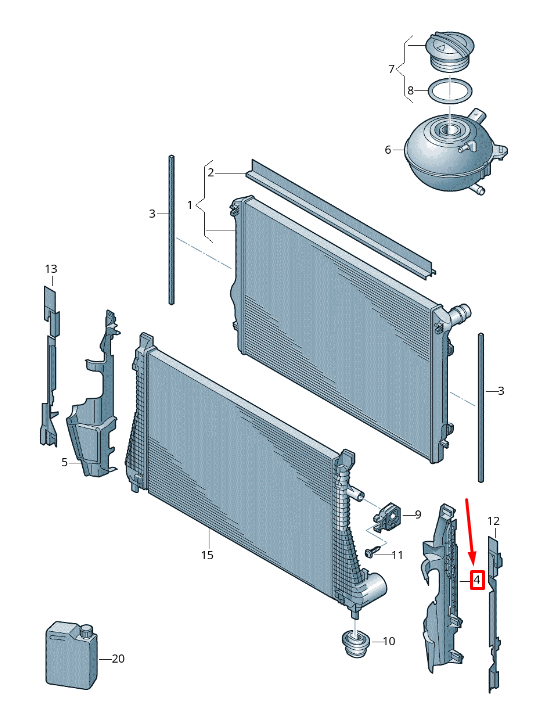 NEW VW GOLF VII 5G MK7 FRONT LEFT AIR DUCT 5G0121283AP ORIGINAL