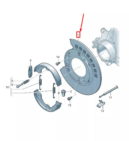 NEW VW TOUAREG 7L RIGHT BRAKE BACKING PLATE 7L0609452B ORIGINAL
