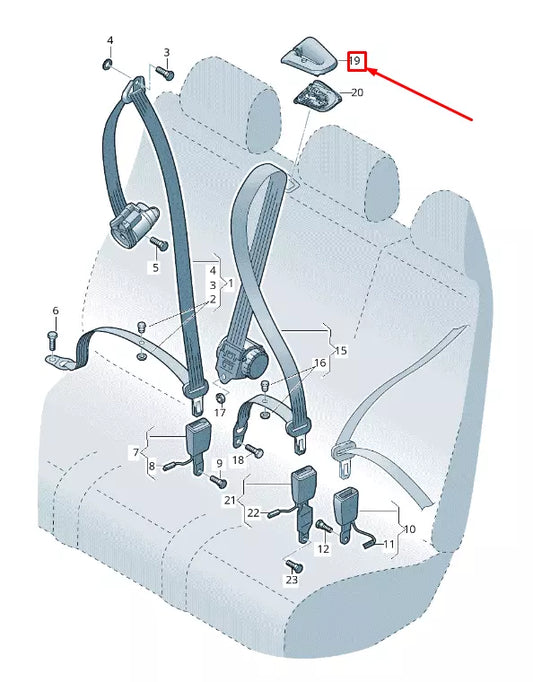 NEW AUDI Q7 4M UPPER REAR SEAT BELT COVER 4M0857763DT4 4M0857763 DT4