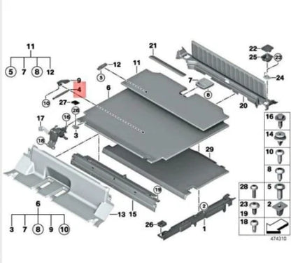 NEW BMW X5 F15 M F85 REAR CARGO TRUNK BOOT GAS SPRING STRUT 51479149120 ORIGINAL