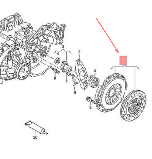new volkswagen passat b8 3g clutch plate kit 04l141016 original