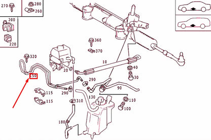 NEW MERCEDES-BENZ E W210 COOLING PIPE LINE A2104662724 ORIGINAL