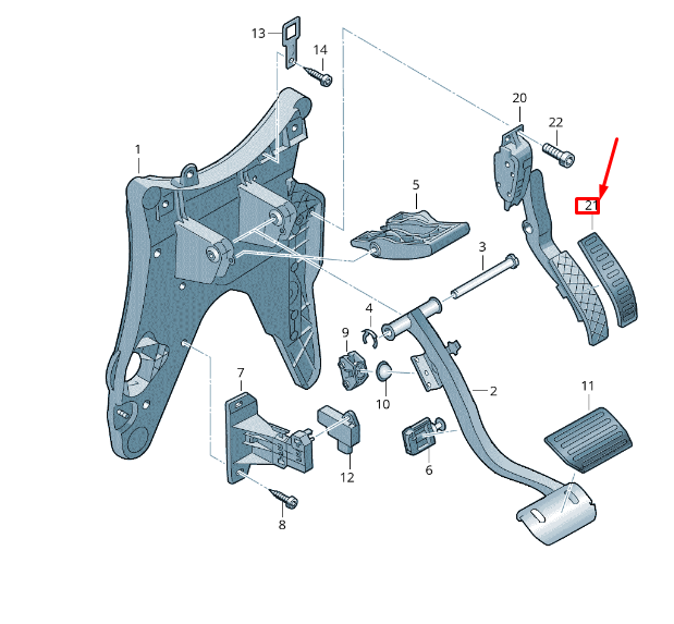 NEW VW TOUAREG 7P MK2 ACCELERATOR PEDAL CAP 7P6721647 ORIGINAL