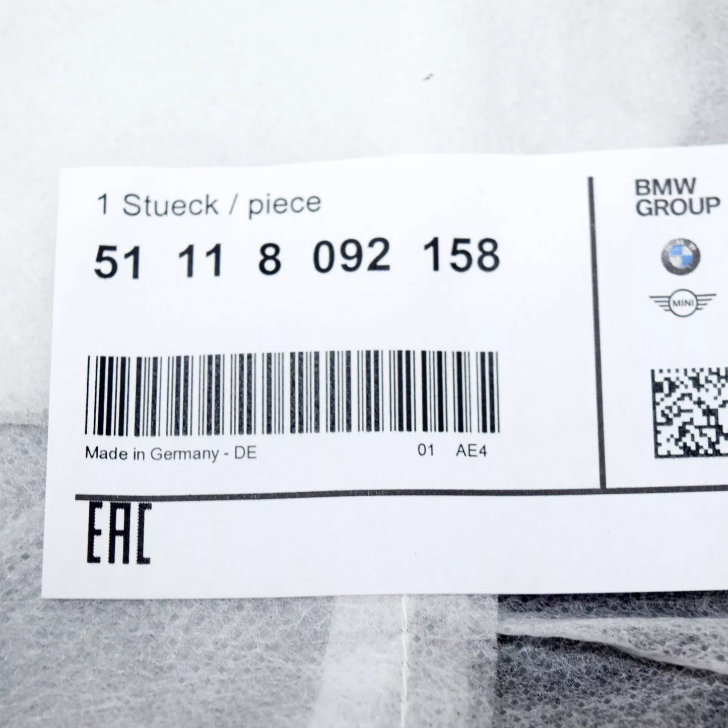 NEW BMW 7 G11 M FRONT BUMPER RIGHT GRILLE 8092158 51118092158 ORIGINAL