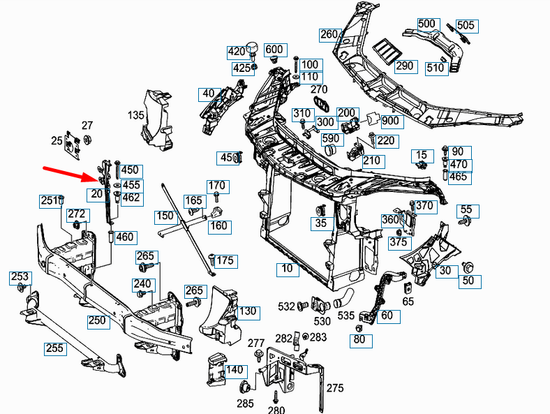 NEW MERCEDES-BENZ GLE COUPE C292 DISTANCE SENSOR BRACKET A1666264031 ORIGINAL