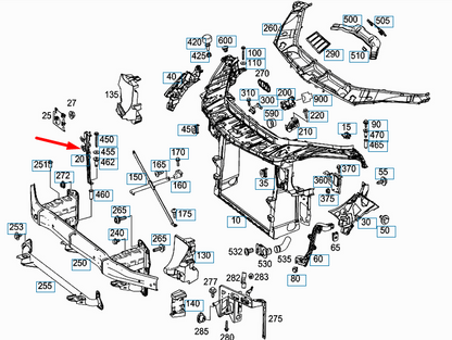 NEW MERCEDES-BENZ GLE COUPE C292 DISTANCE SENSOR BRACKET A1666264031 ORIGINAL